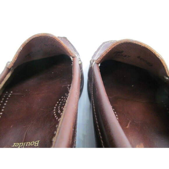 Allen Edmonds Boulder  Brown Leather Moc Toe Loafers Mens Size US 9.5 D main image 5